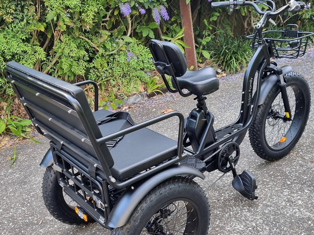 Black trike with passenger seating