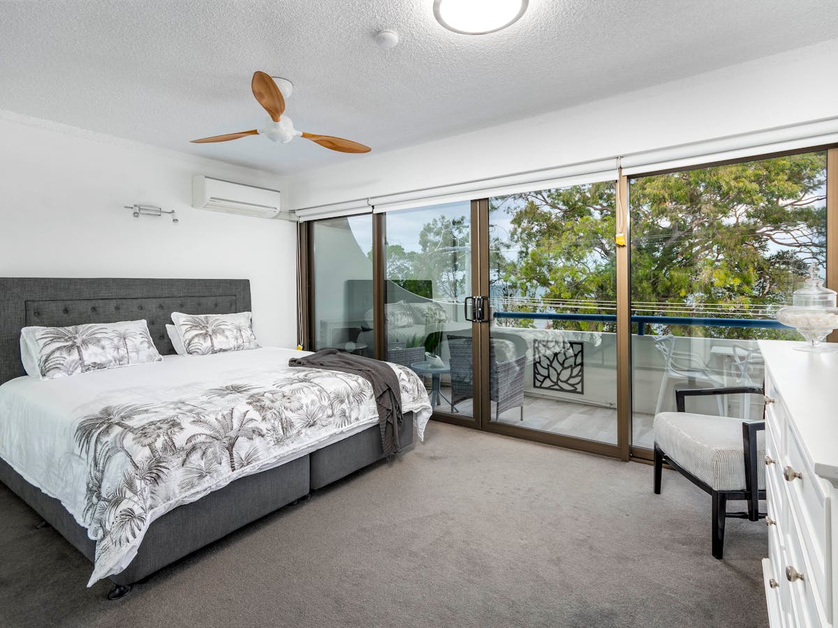 Bedroom overlooking Pumicestone Passage Bedroom overlooking Pumicestone Passage