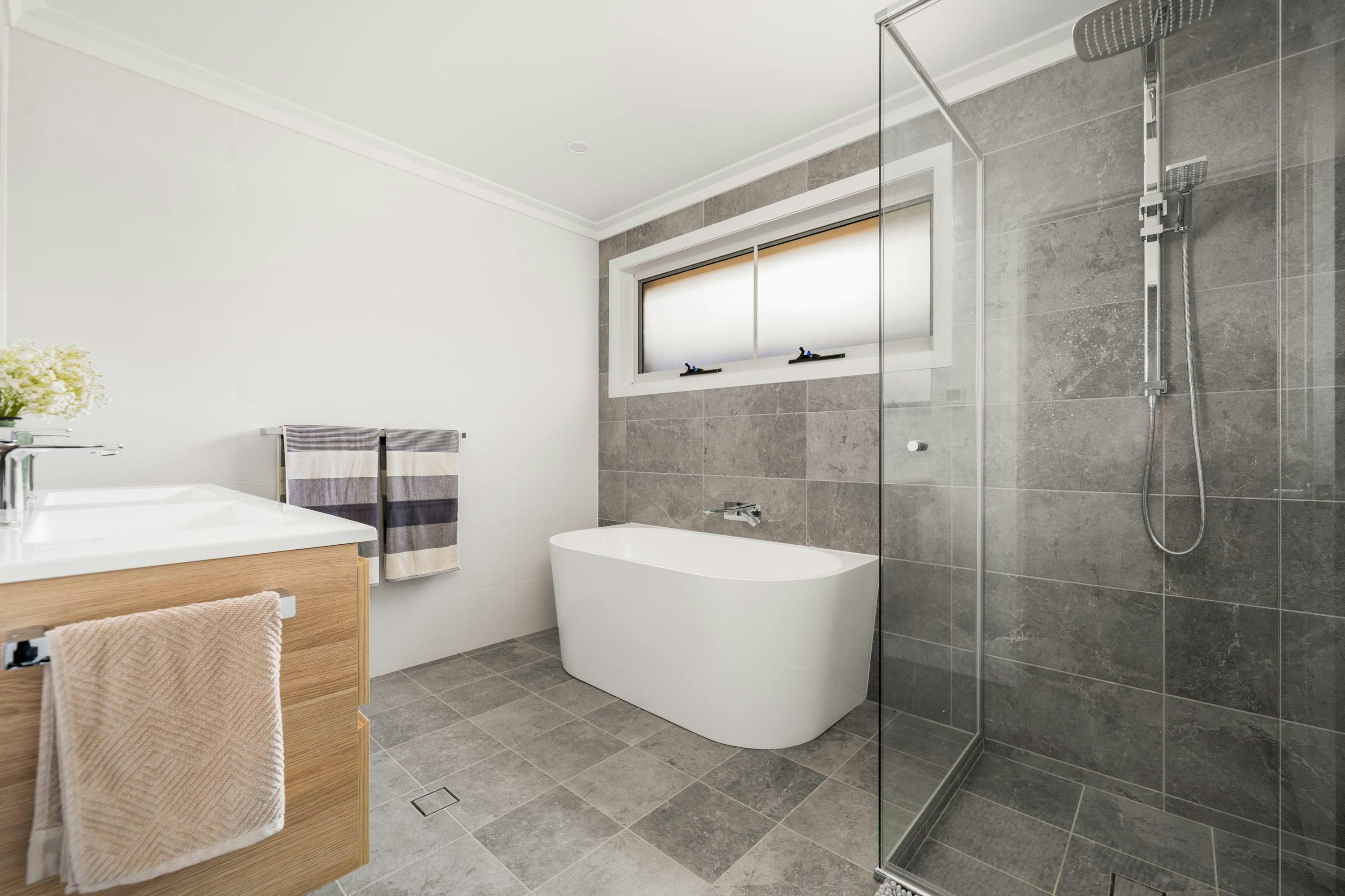 Bathroom with Shower, bath and toilet