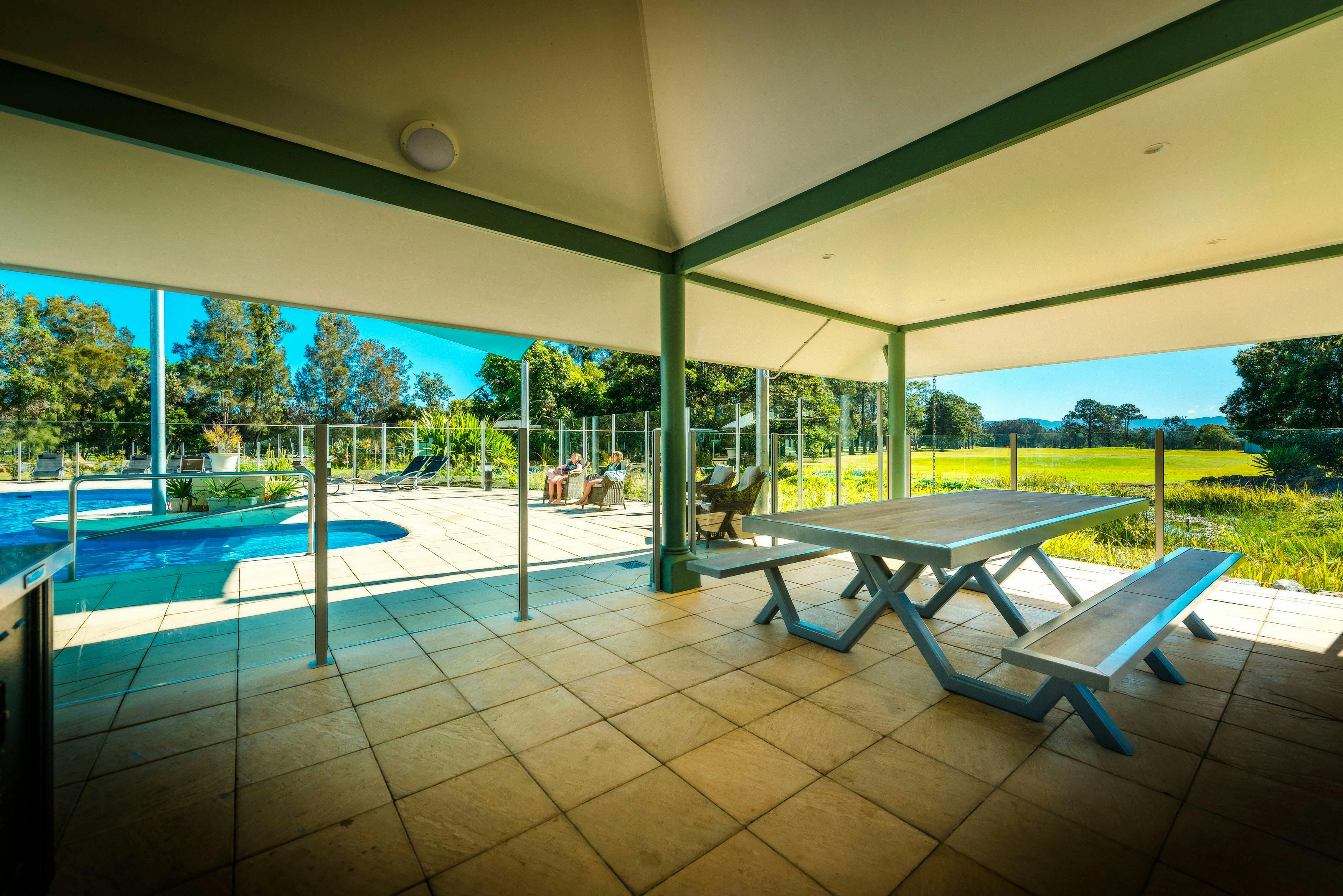 Pool side Barbecue area