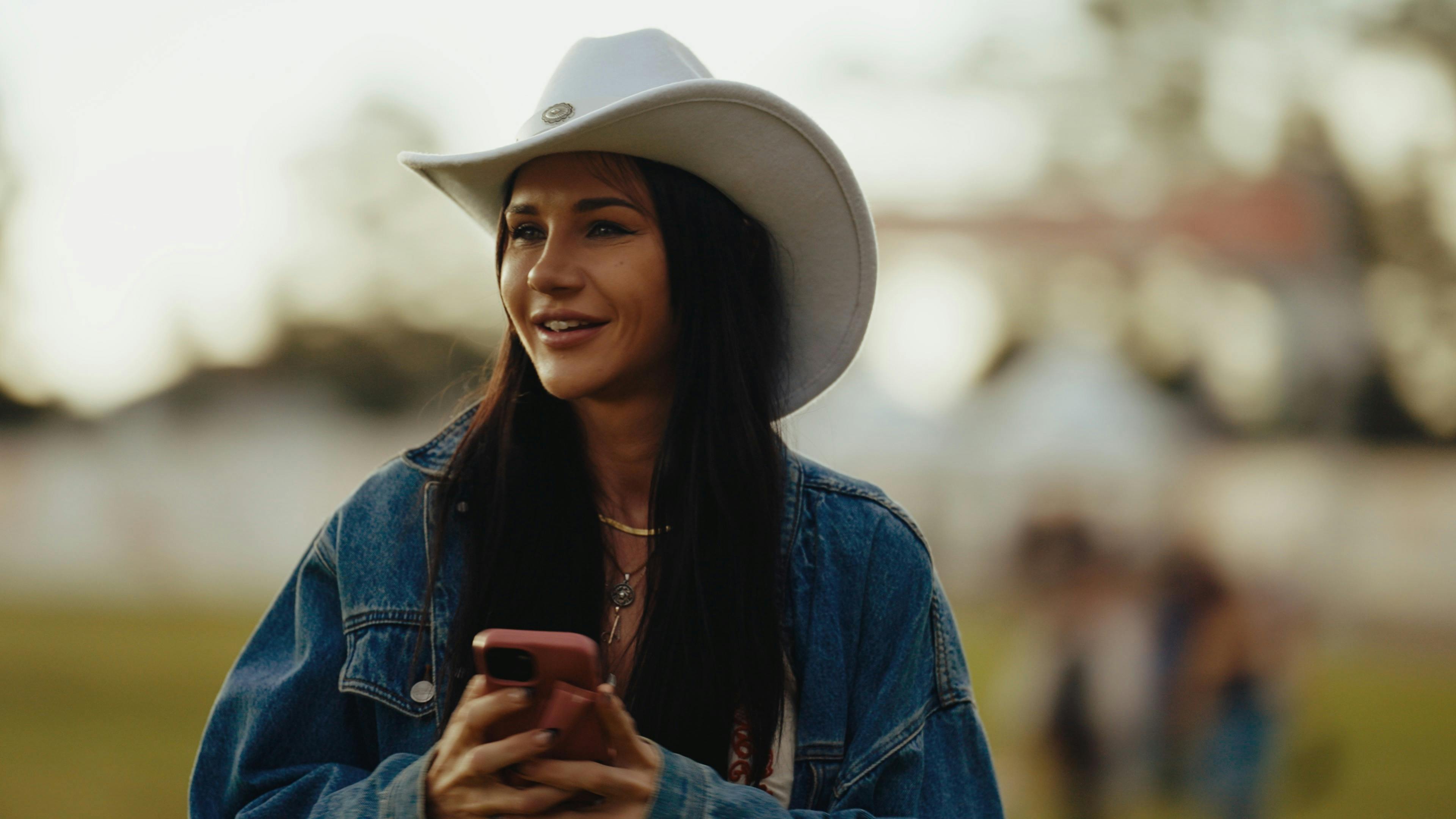 Cowgirl enjoying her day