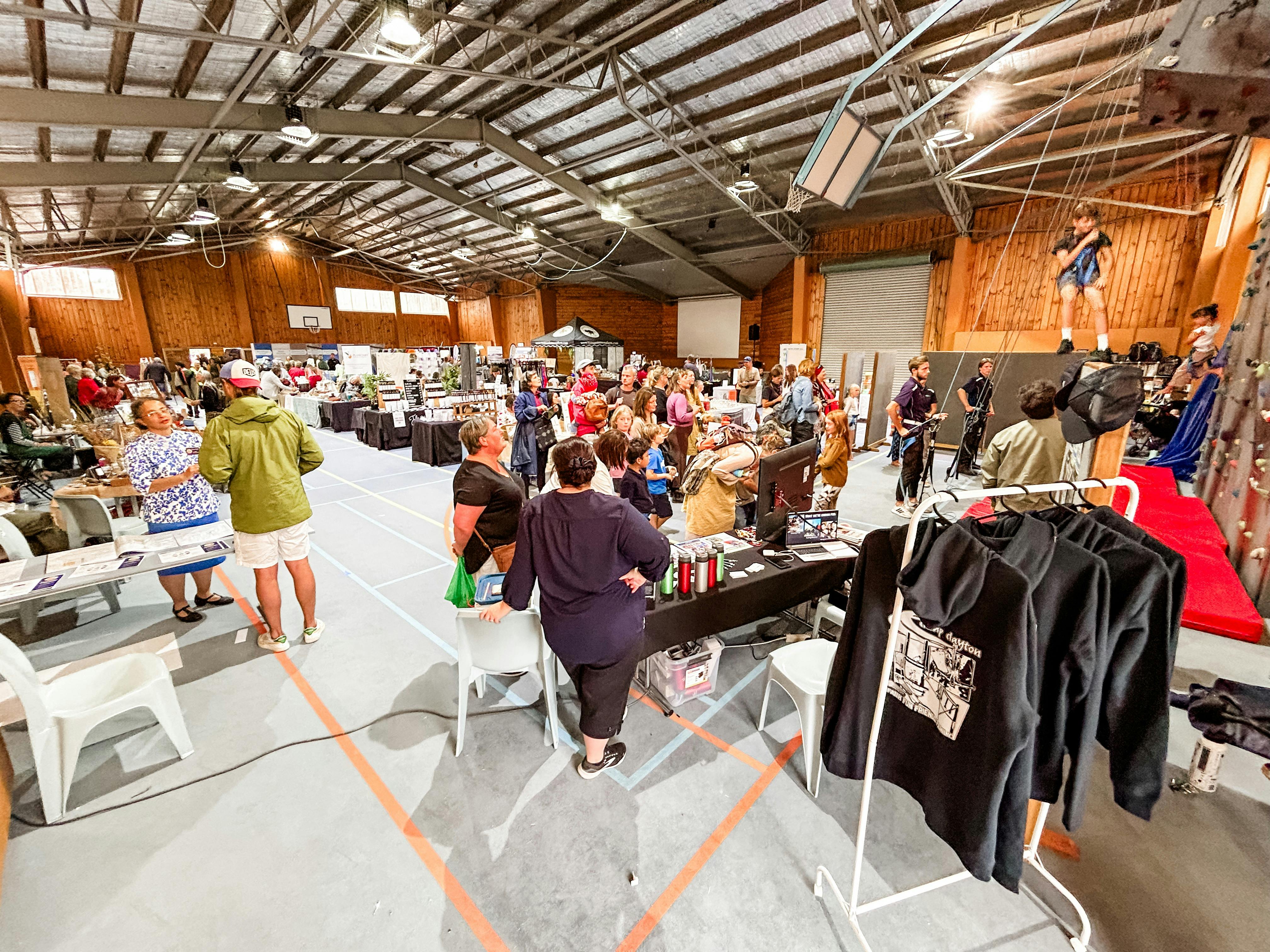 rock climbing eco exhibitors, indoor eco-kids activities, stalls, sponsors