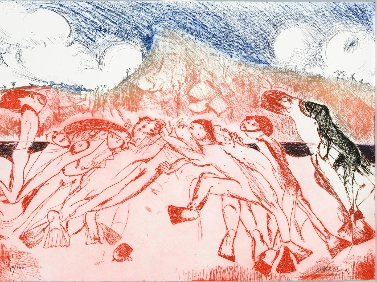Arthur Boyd, Shoalhaven Bathers, 1987, colour etching on paper