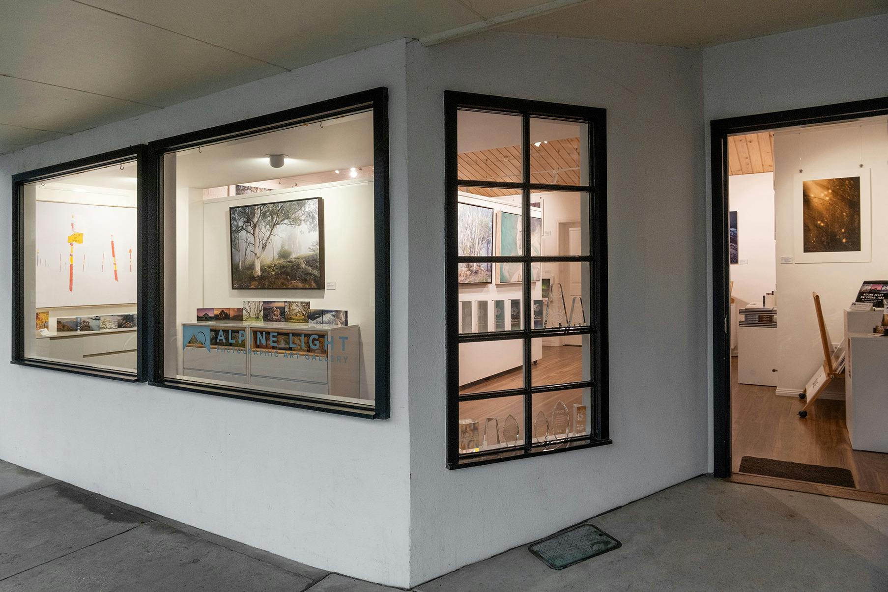 Photograph of the exterior of Alpine Light Gallery