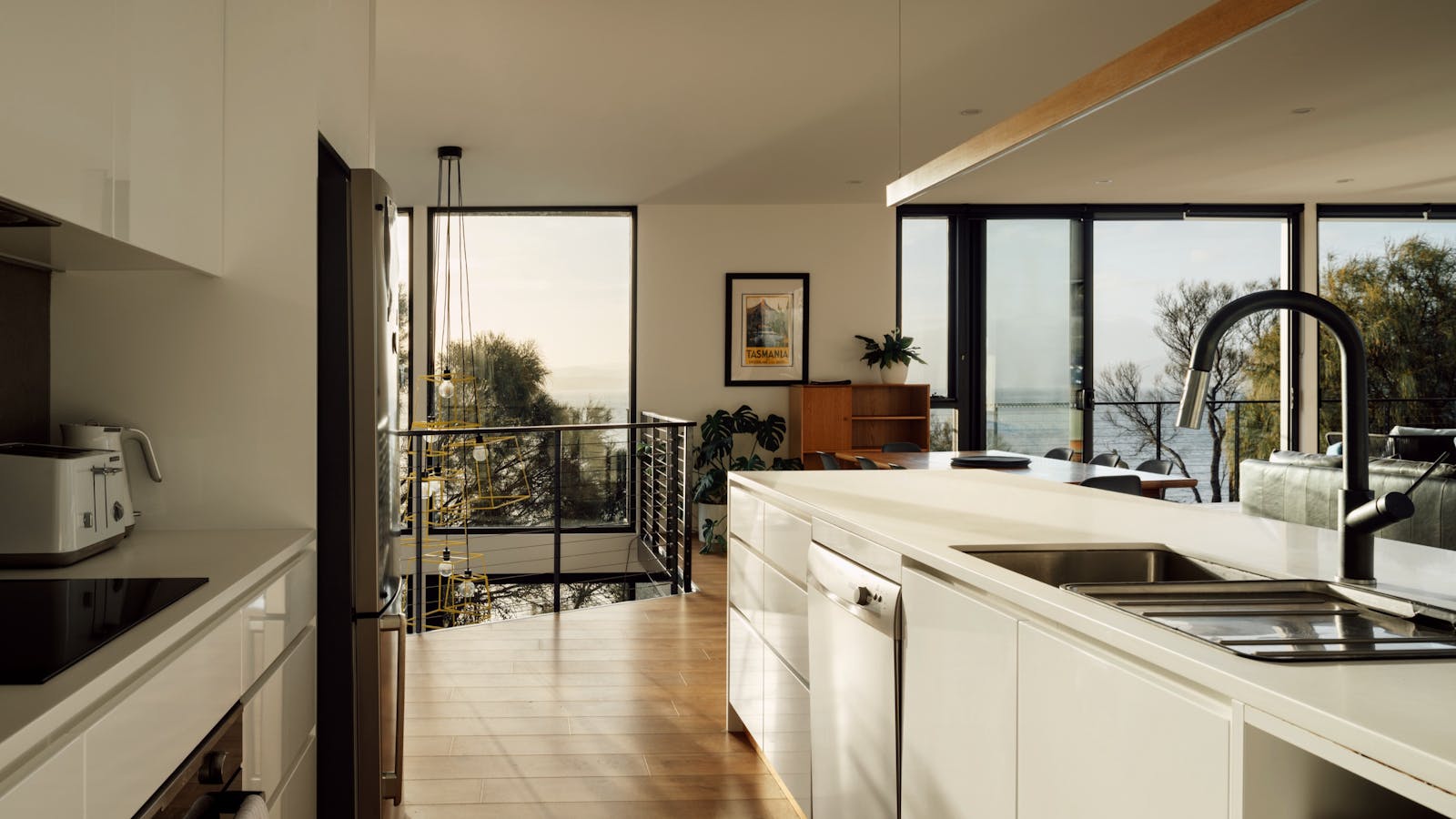 A well appointed kitchen with a view