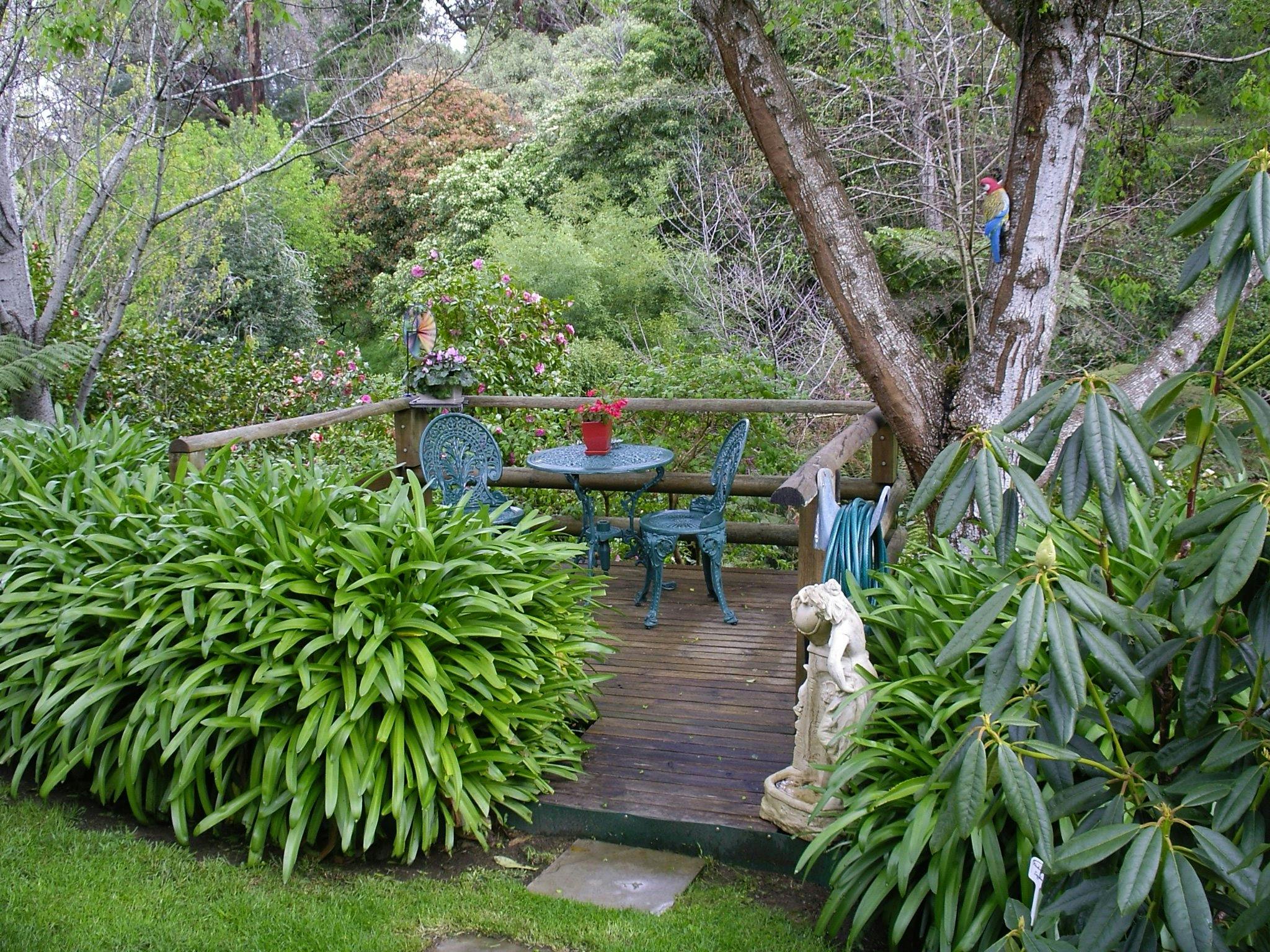 Balcony over looking rainforrest garden