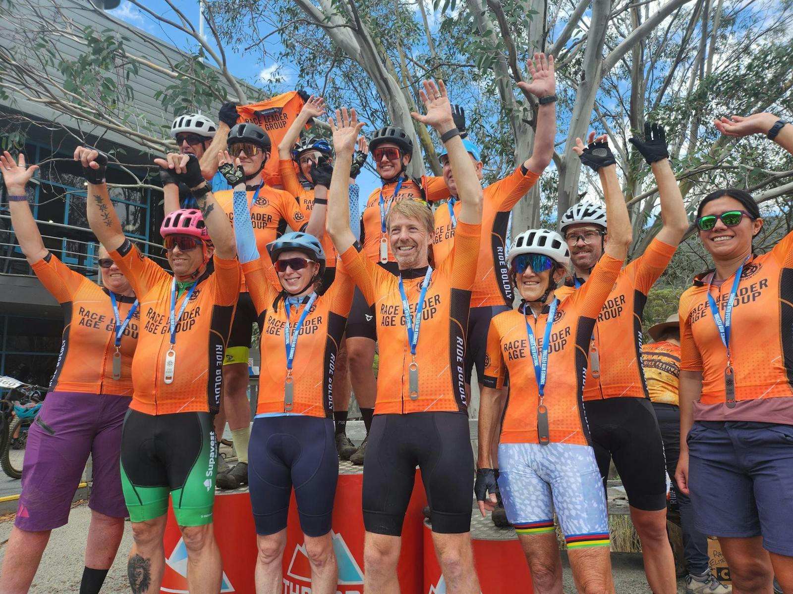 Race winners on the podium