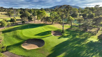 High view of Murrumbidgee's Golf course, hole number 18