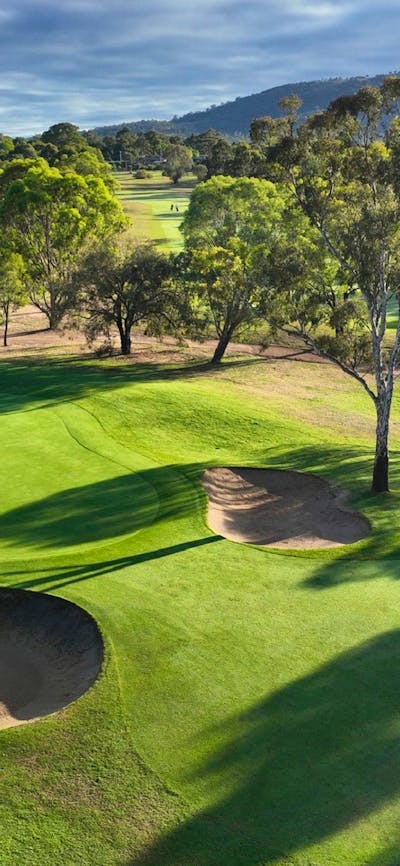 High view of Murrumbidgee's Golf course, hole number 18