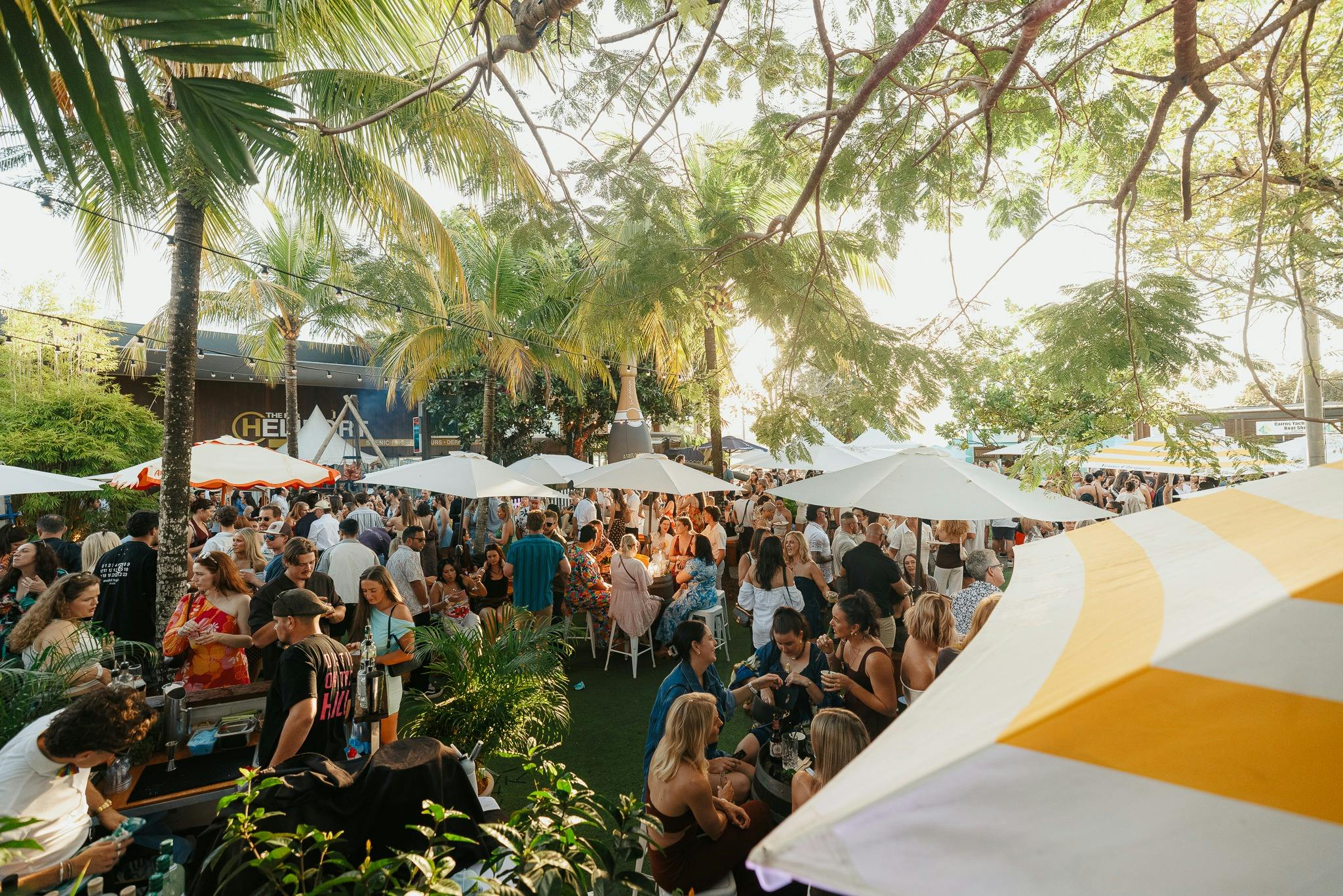 Guests enjoying the Food & Wine Festival