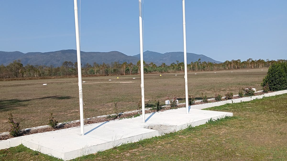 Daily flag-raising ceremony.