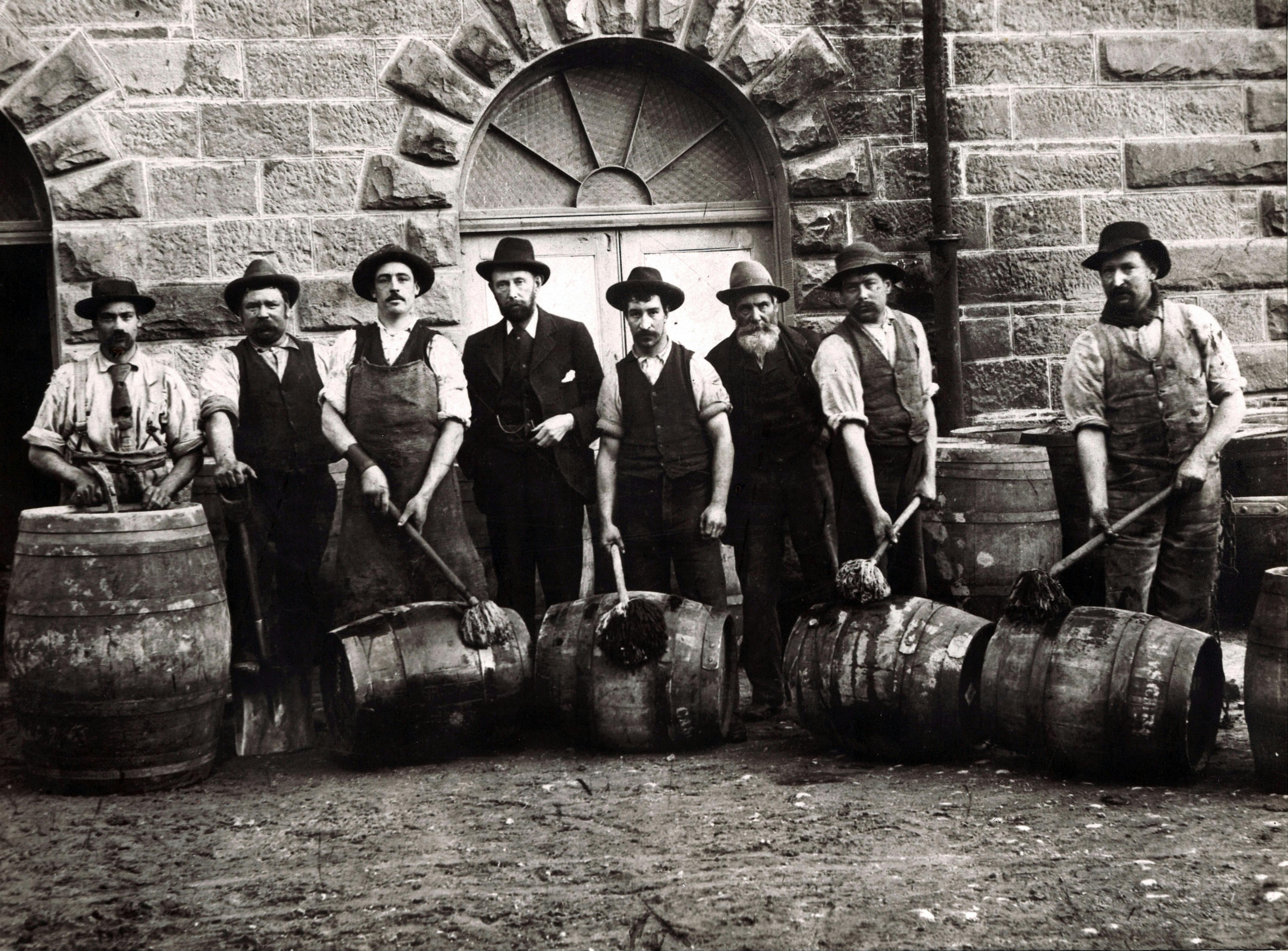 Historical Image of Brewery Workers