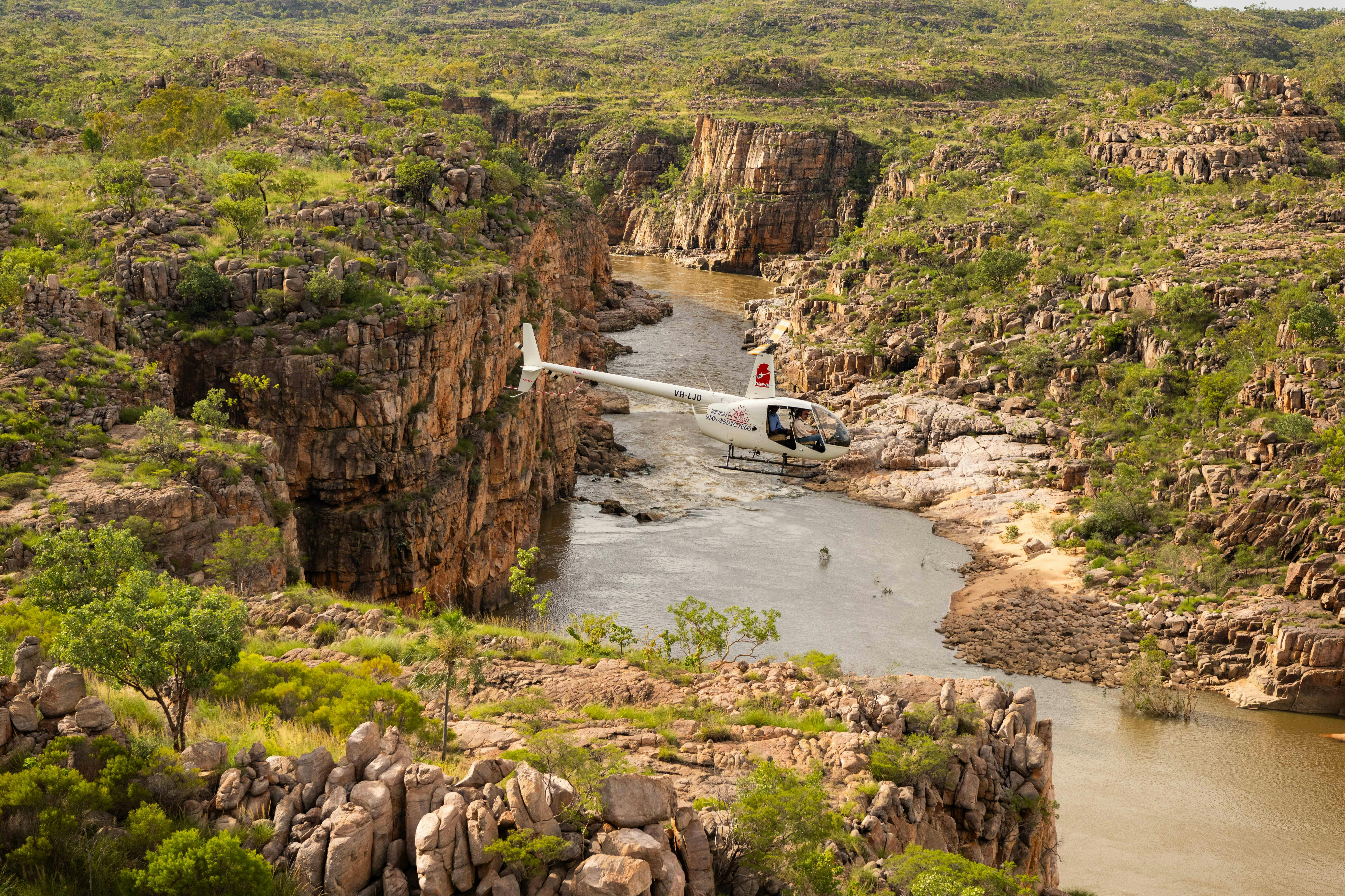 Our helicopter over Nitmiluk Gorge