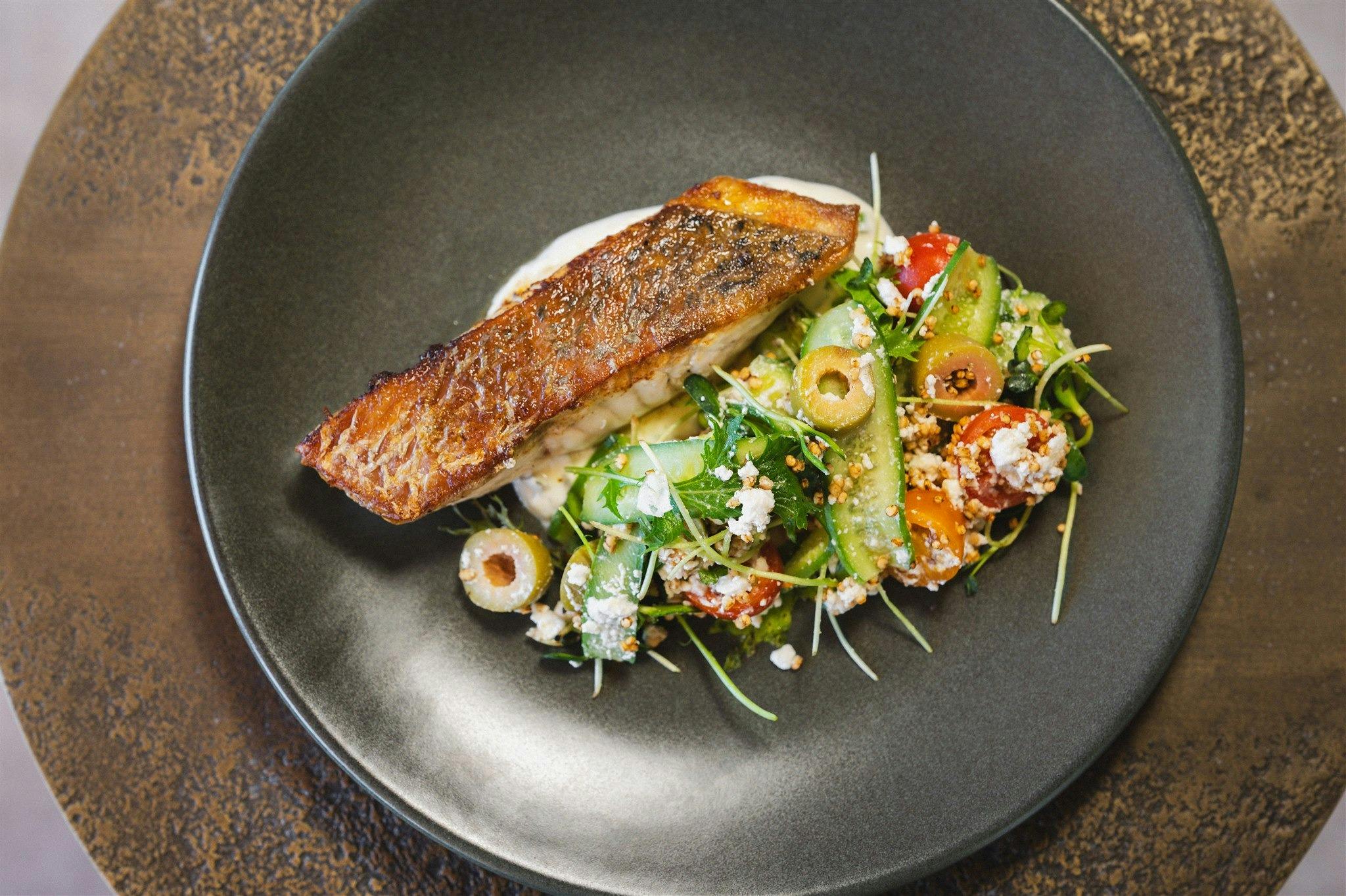 locally sourced fish at cardon at pelican waters golf club