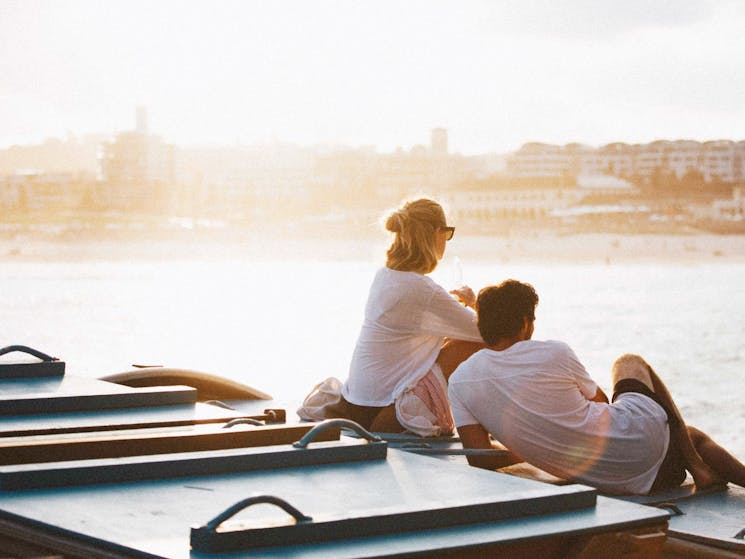 Couple admiring view