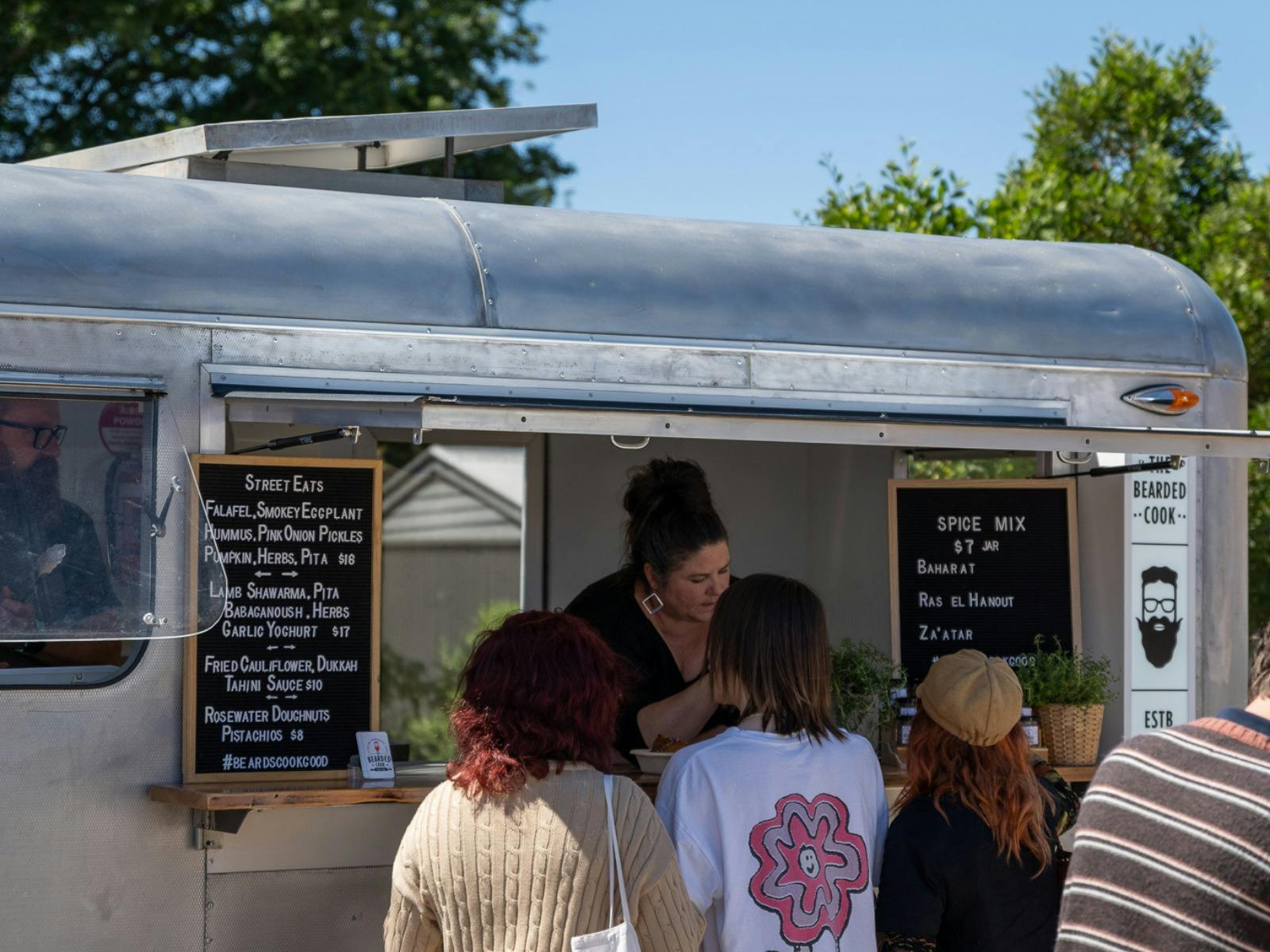 Busy Food Van Serving Food