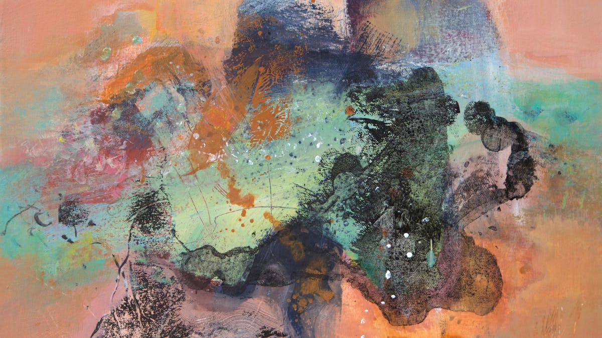 Lyne Marshall's Bay of Fires acrylic painting on canvas