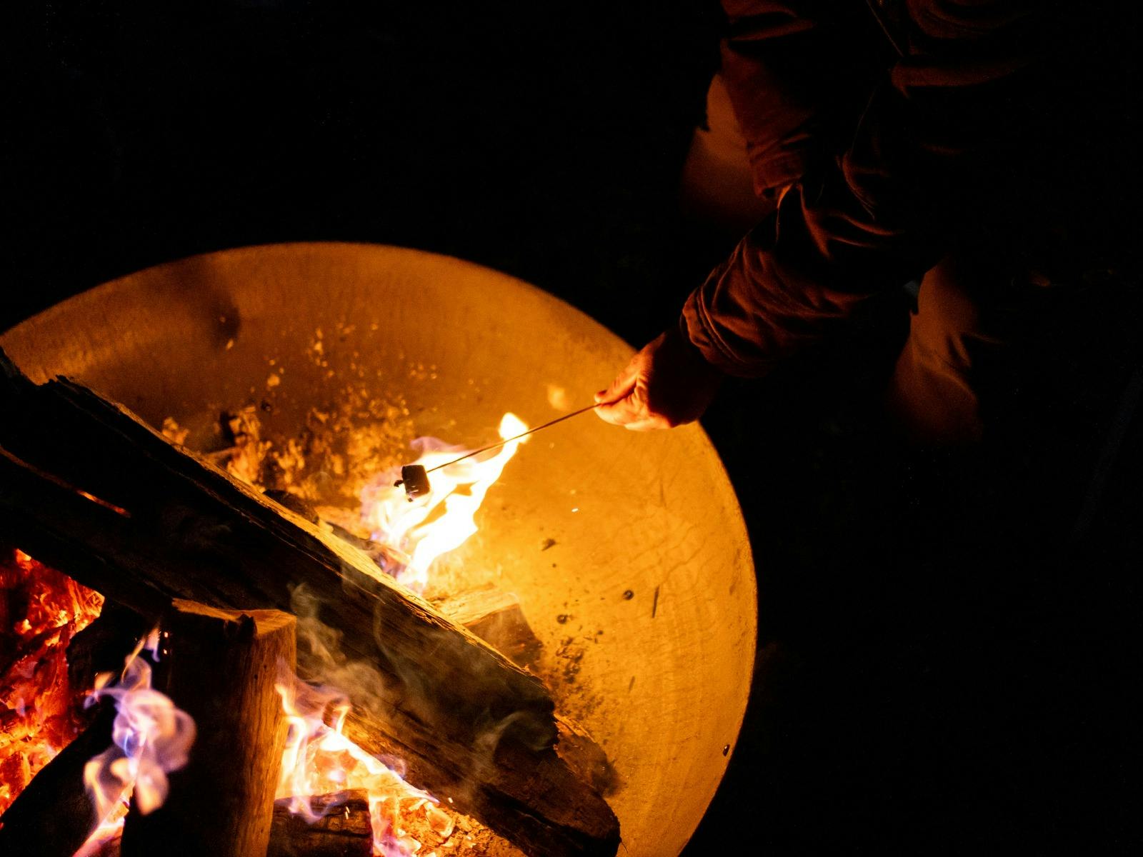 toasting marshmellows