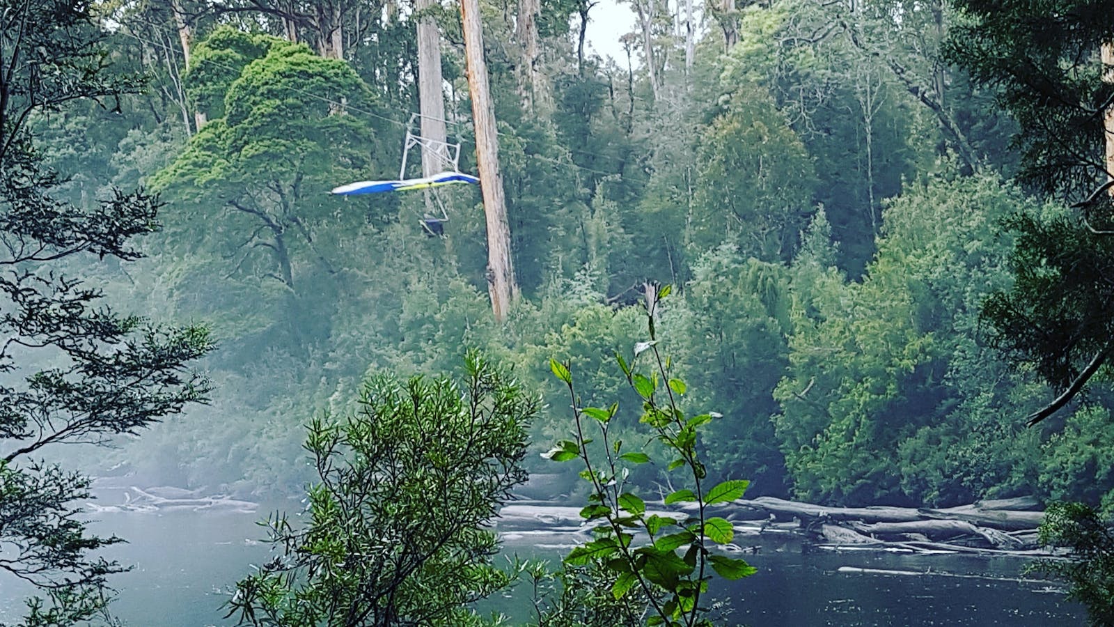 Glider over the Huon River