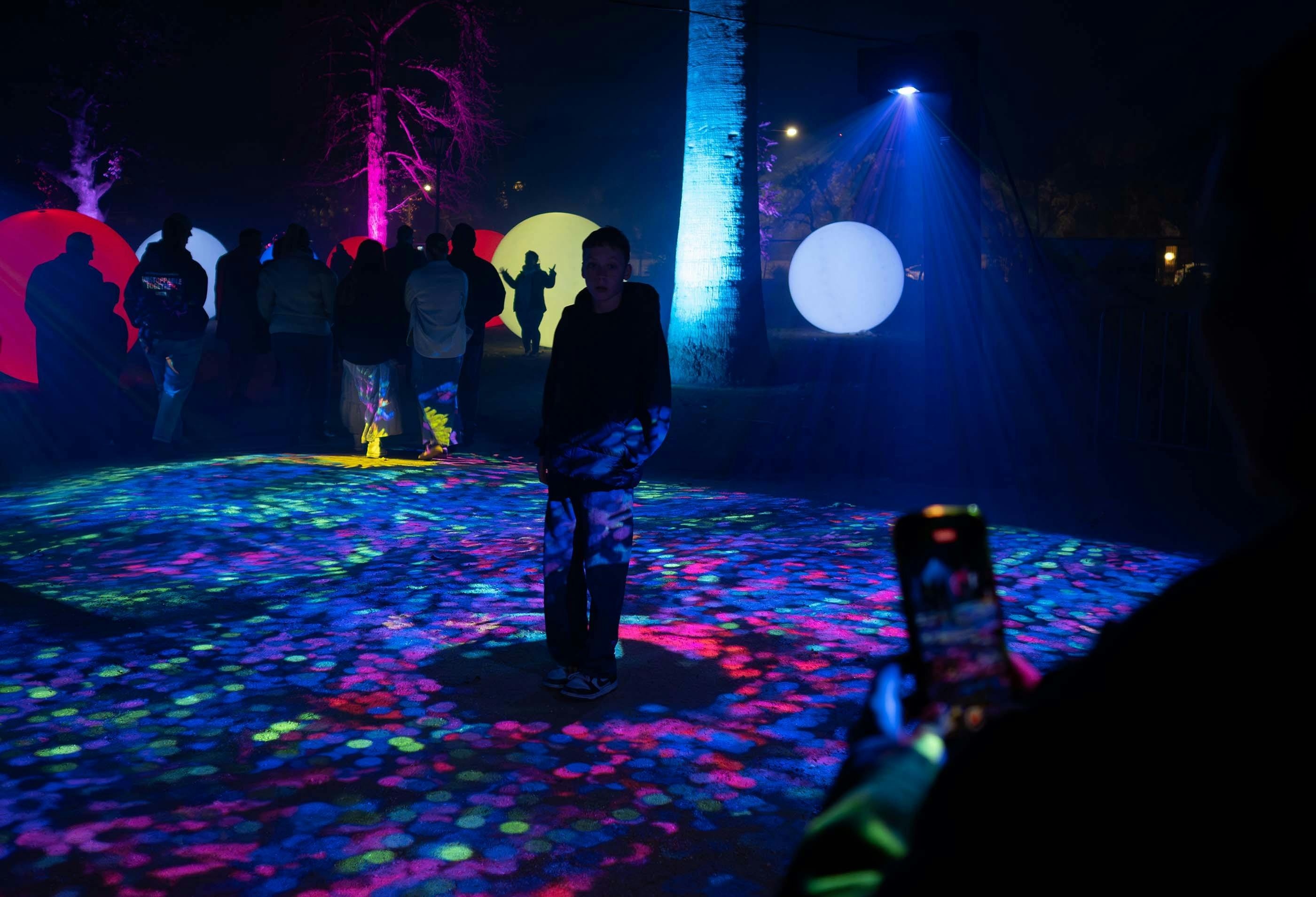 Interactive spheres and sand pit