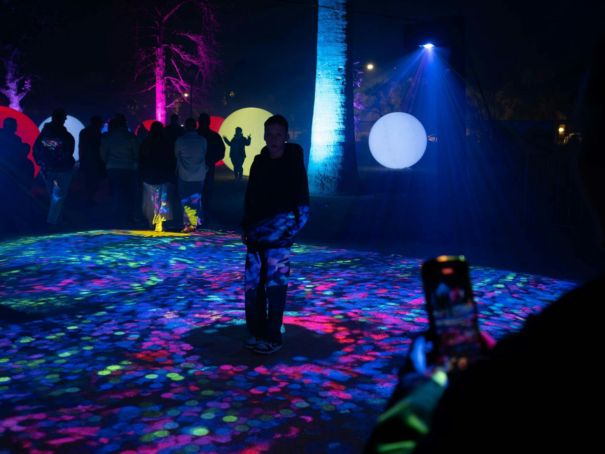 Interactive spheres and sand pit