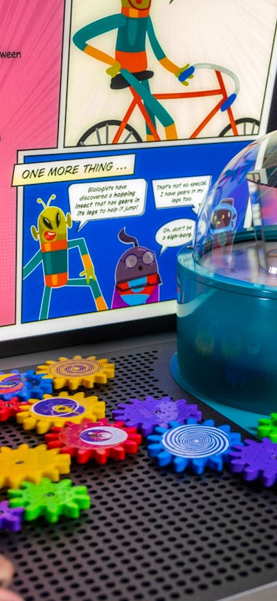 Gears exhibit in Questacon Presents: ZAP! CLANK! POW!