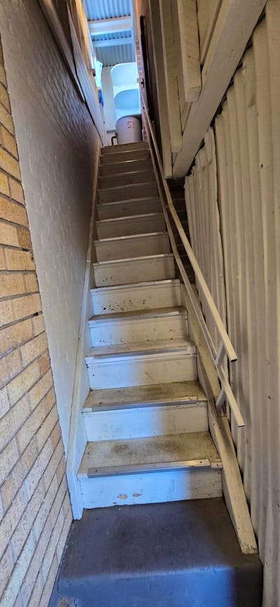 Stairs up to the apartment