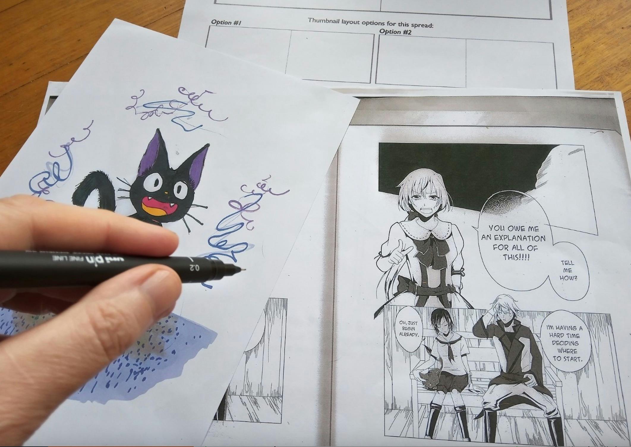 creating comic layout character design