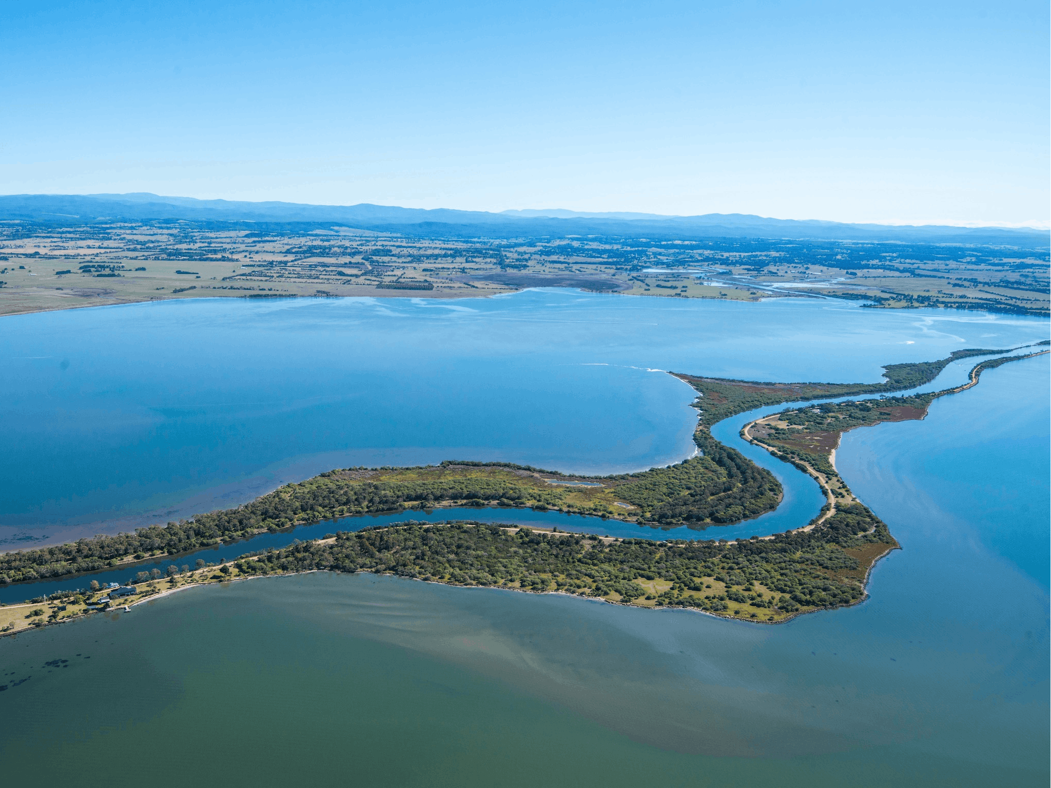 The Silt Jetties viewed from Eagle Point Bay