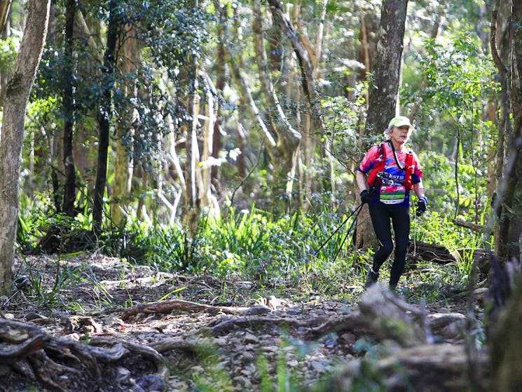 Ginny from CTTR is our oldest runner. She completed ETR 50km.