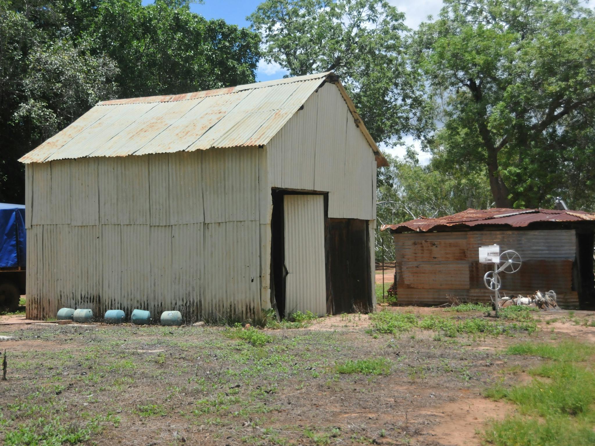 Harness Shed and lean-to structure.