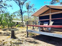 private deck of tent