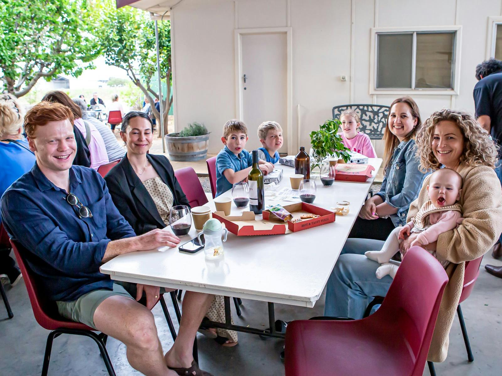 Guests enjoy a event at Zema Estate