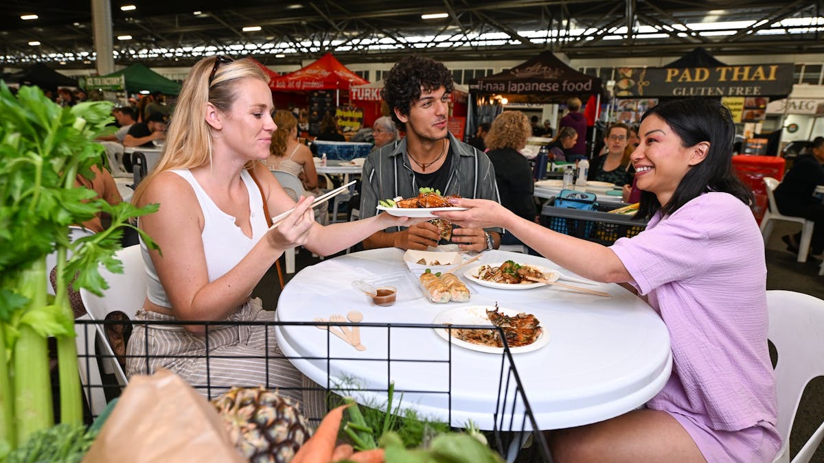 Friends with food
