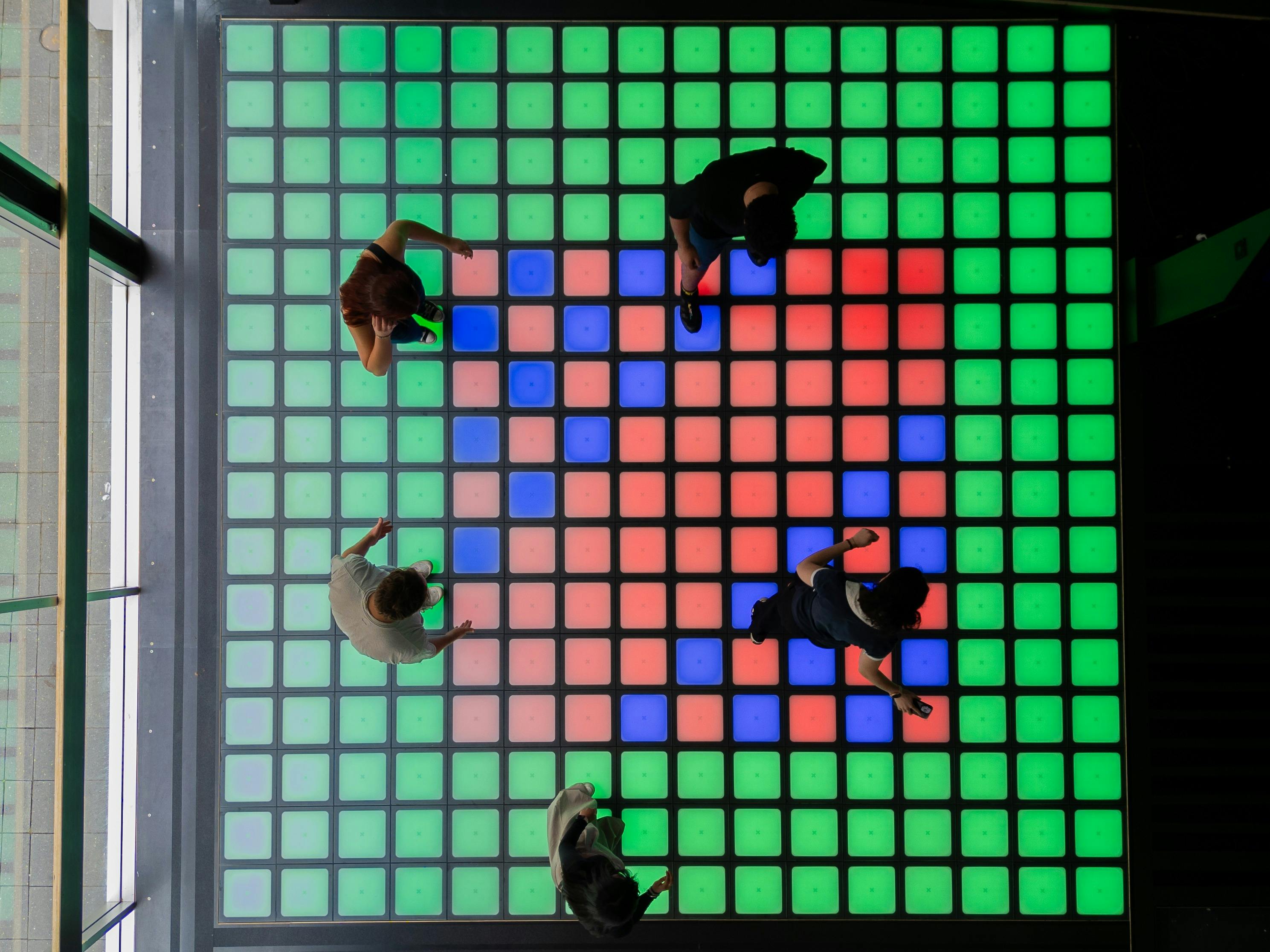 Bird's eye view of Pixel memory game