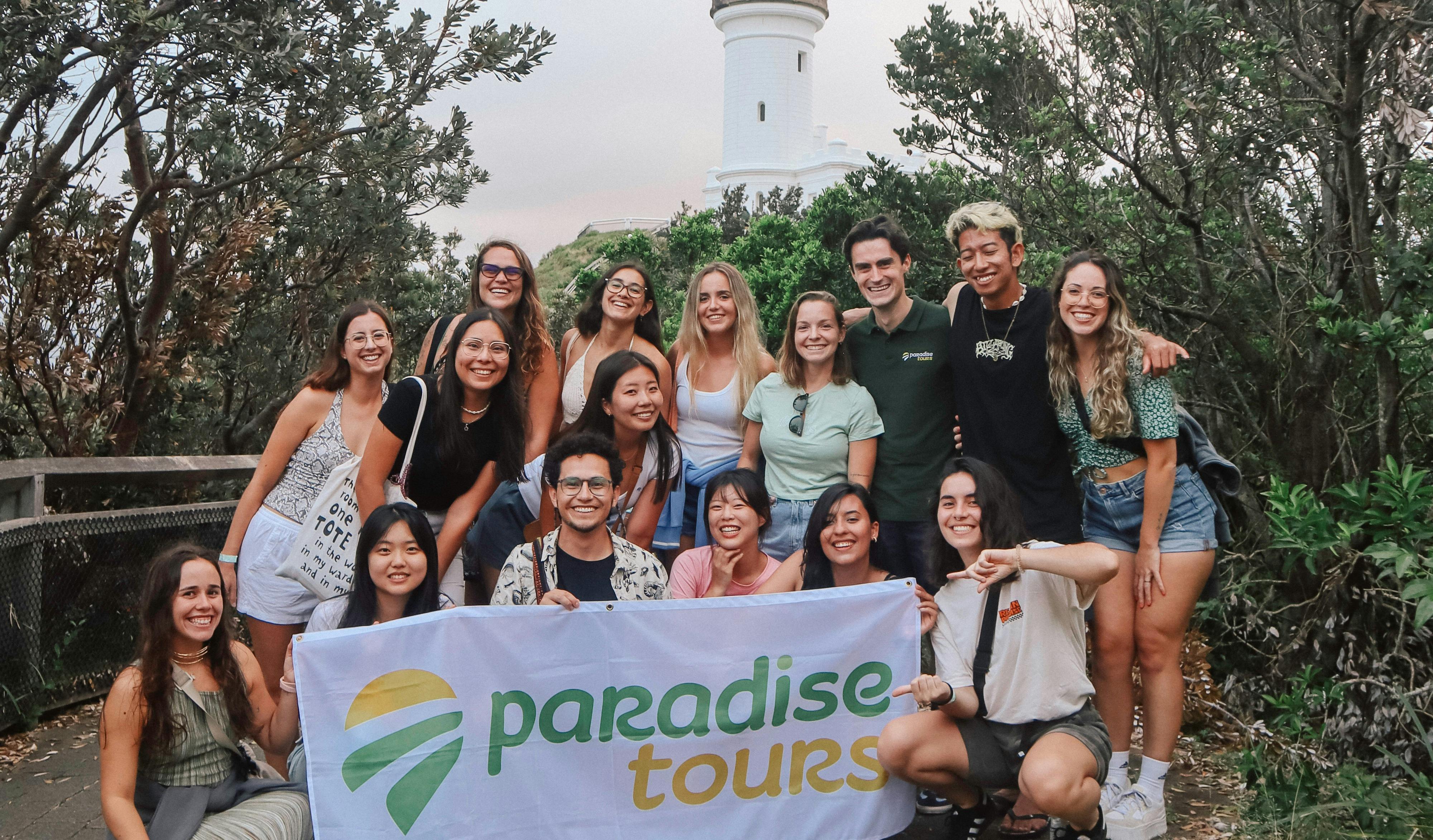 Paradise Tours group at Cape Byron Lighthouse