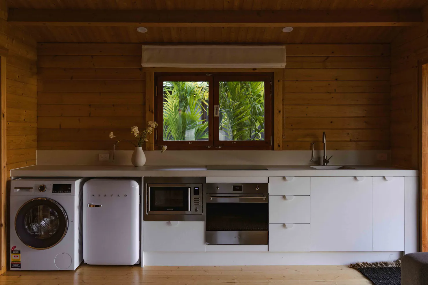 Modern kitchen in cabin