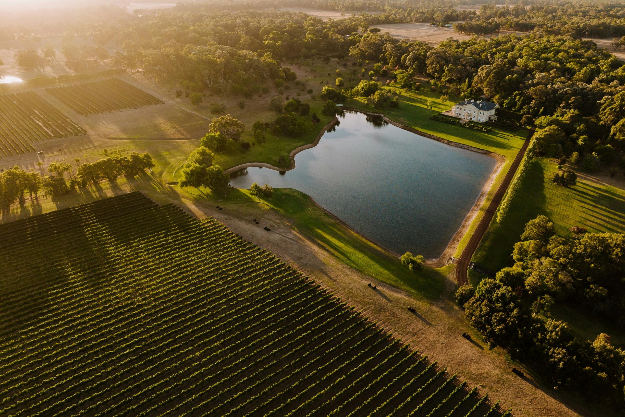 Aerial view of Fraser Gallop Winery