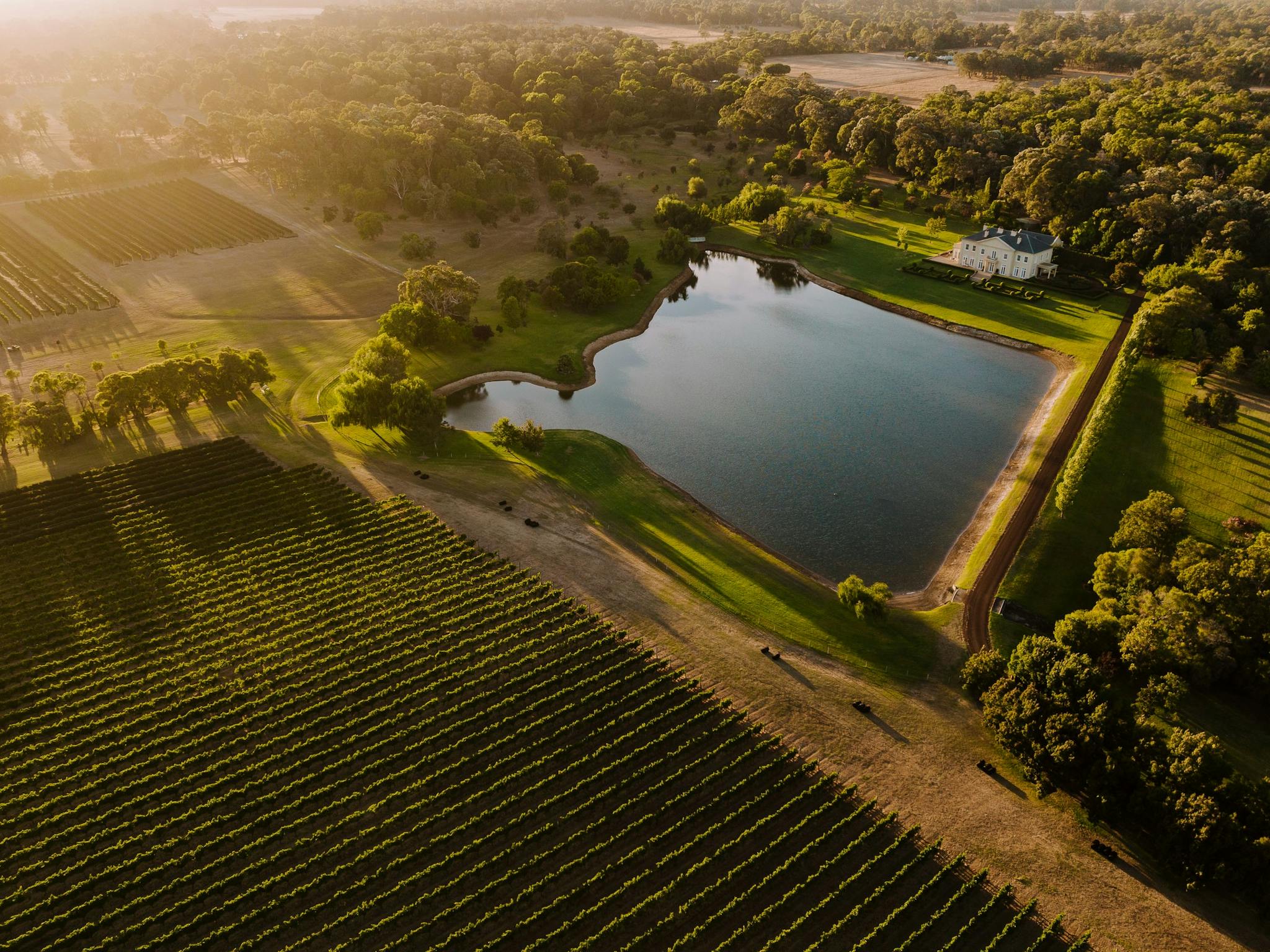 Aerial view of Fraser Gallop Winery