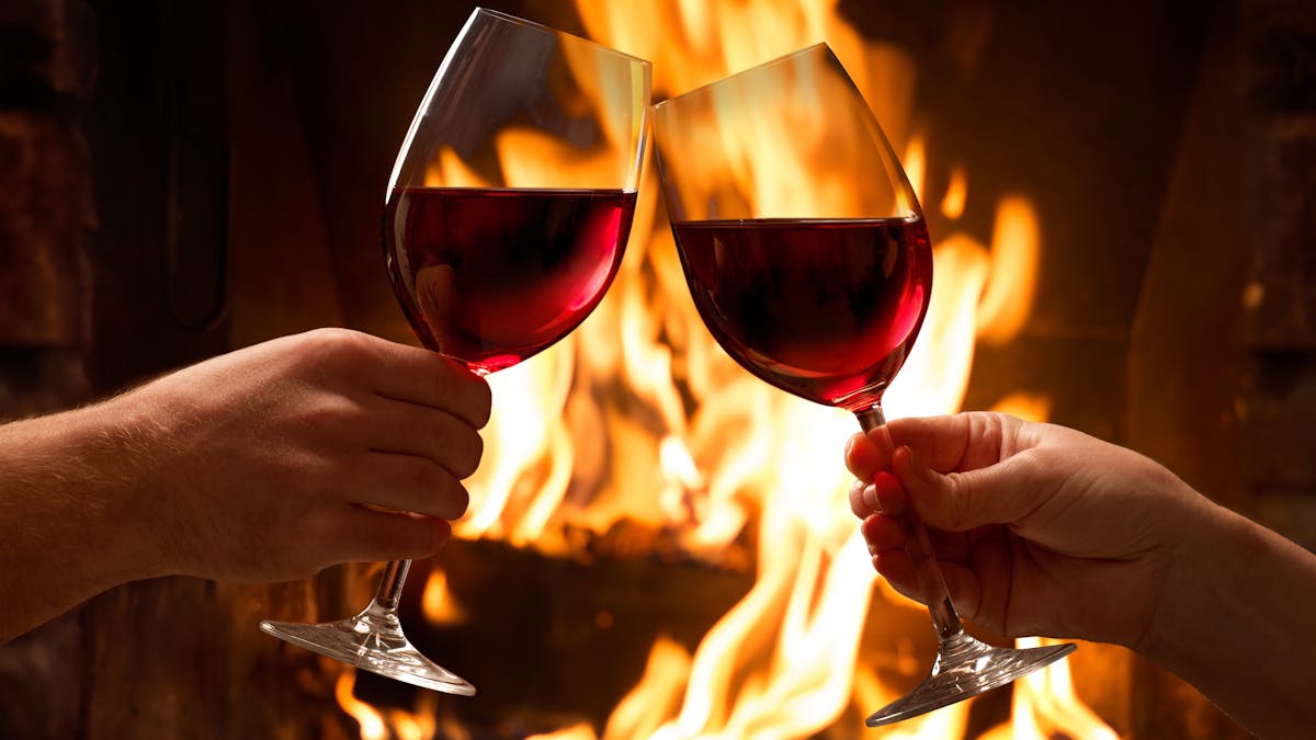 Enjoy a glass of red on a chilly day
