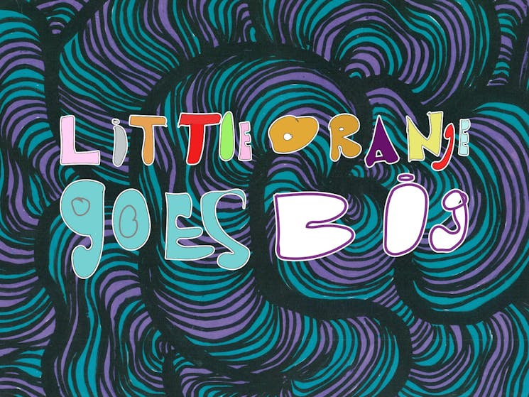 Text on artwork that says Little Orange Goes Big