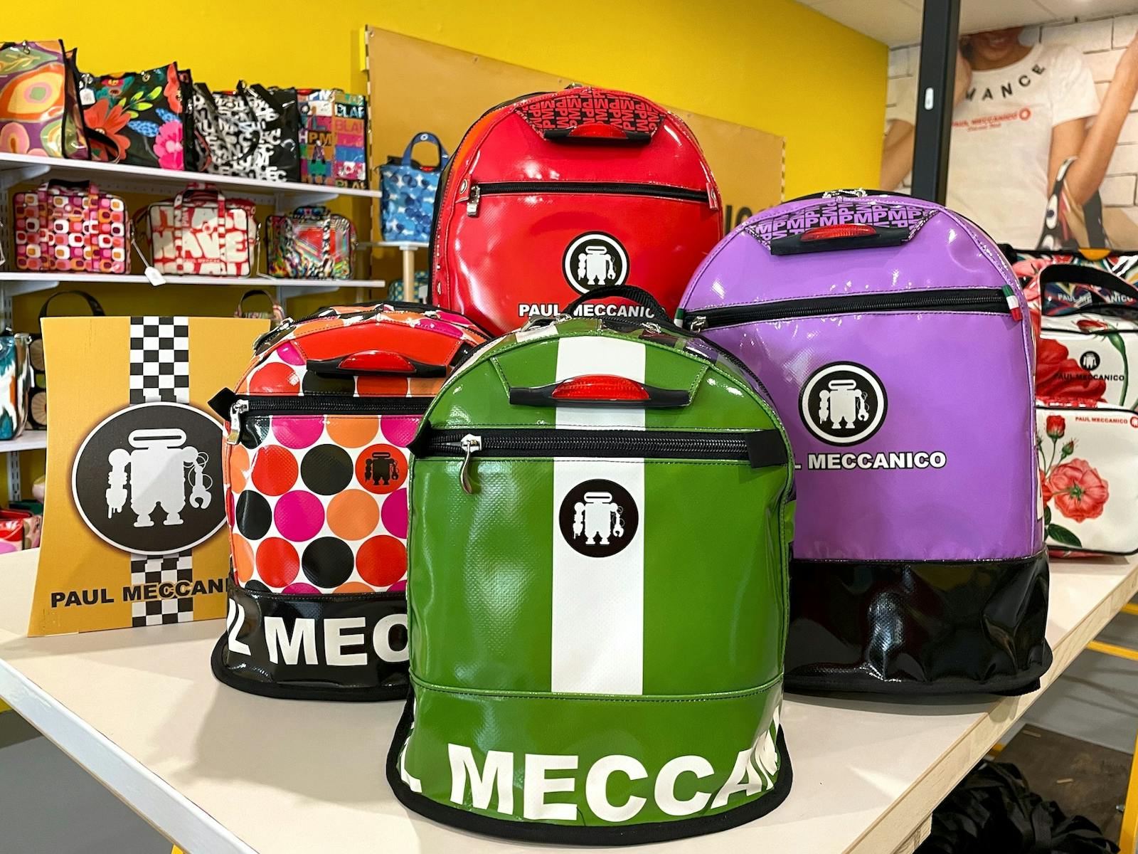 Bright colourful bags