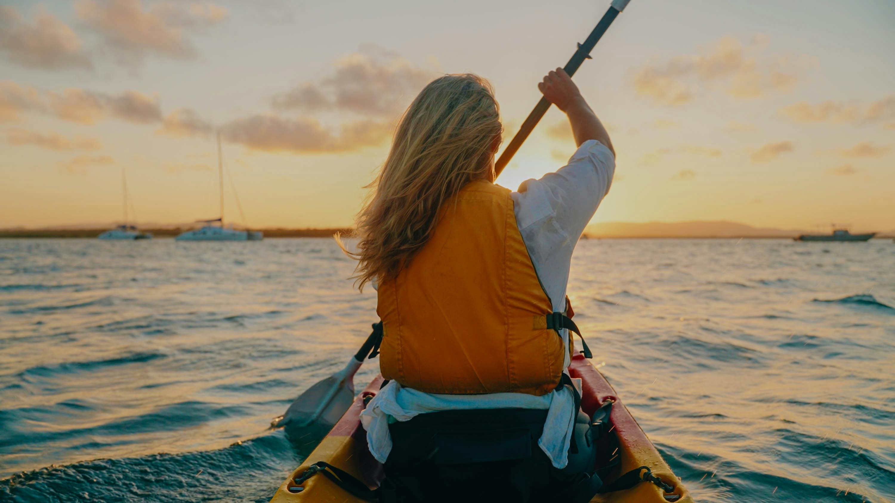 Paddling into the sunset with 1770 Liquid Adventures