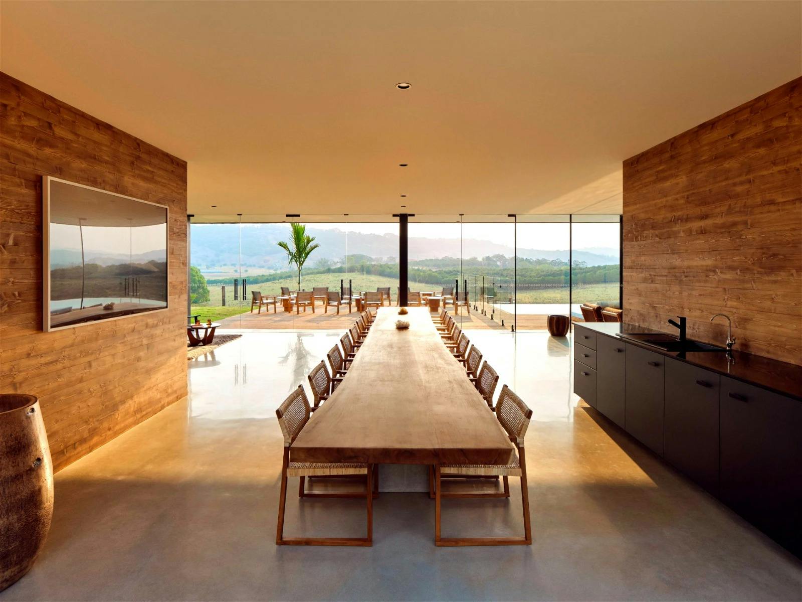 Share meals at a dining setting for 16