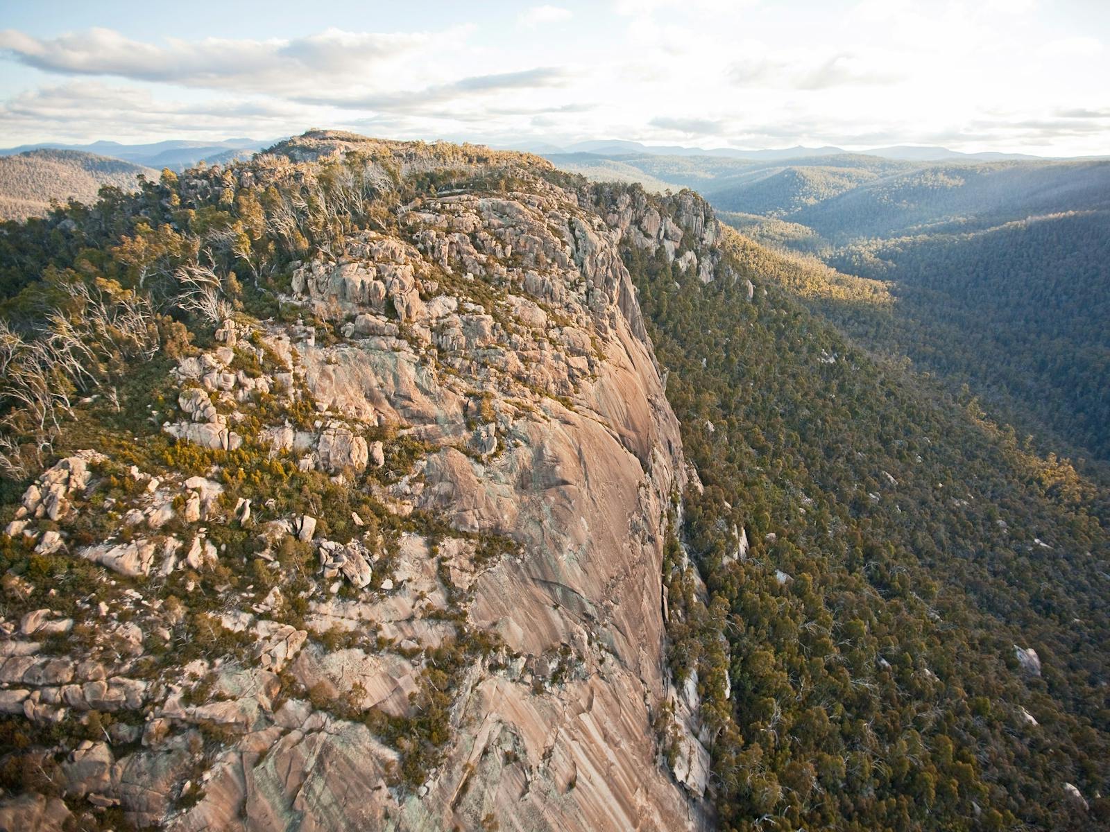 Booroomba Rocks with views to the Brindabella Ranges