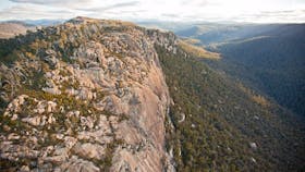 Booroomba Rocks with views to the Brindabella Ranges