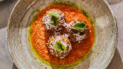 Arancini balls in bowl