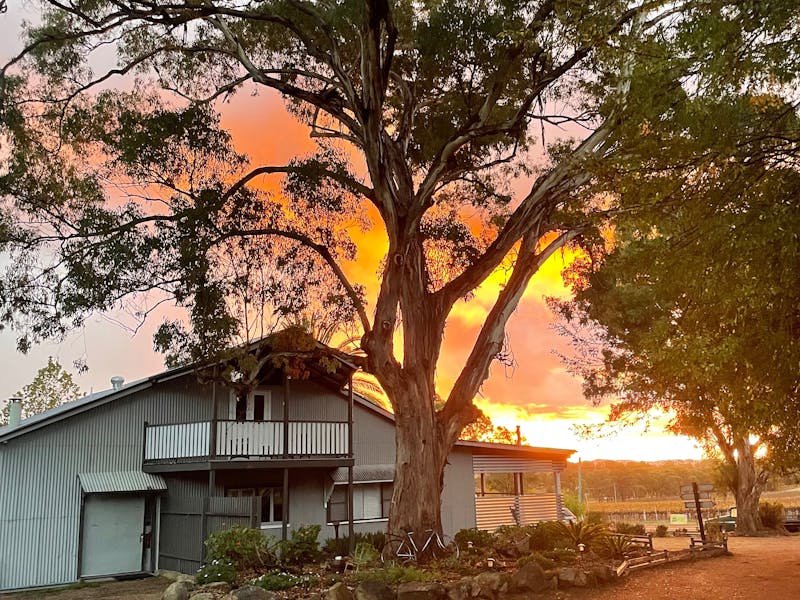 The barn at sunset