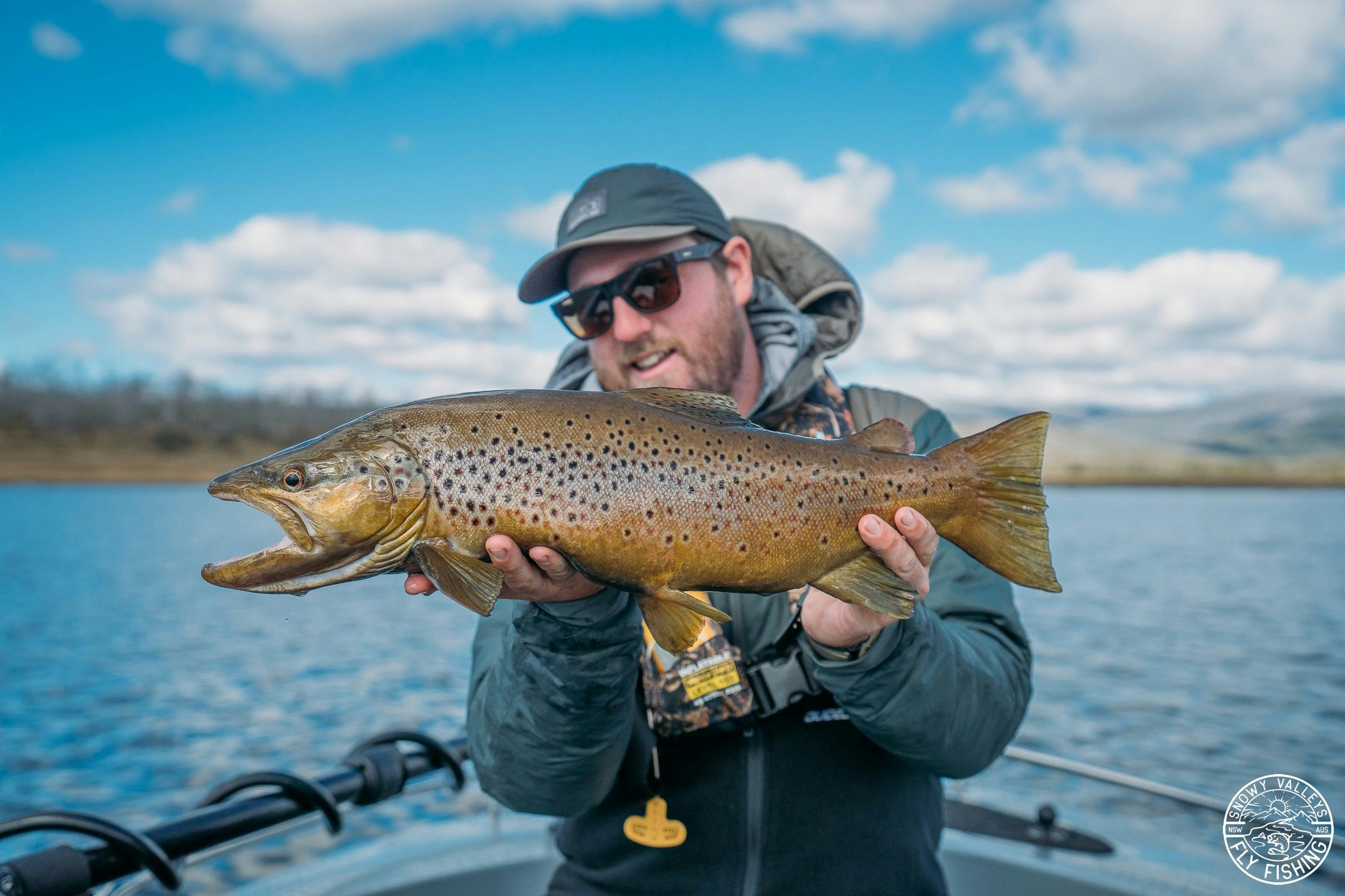 Jim with a trophy brown trout