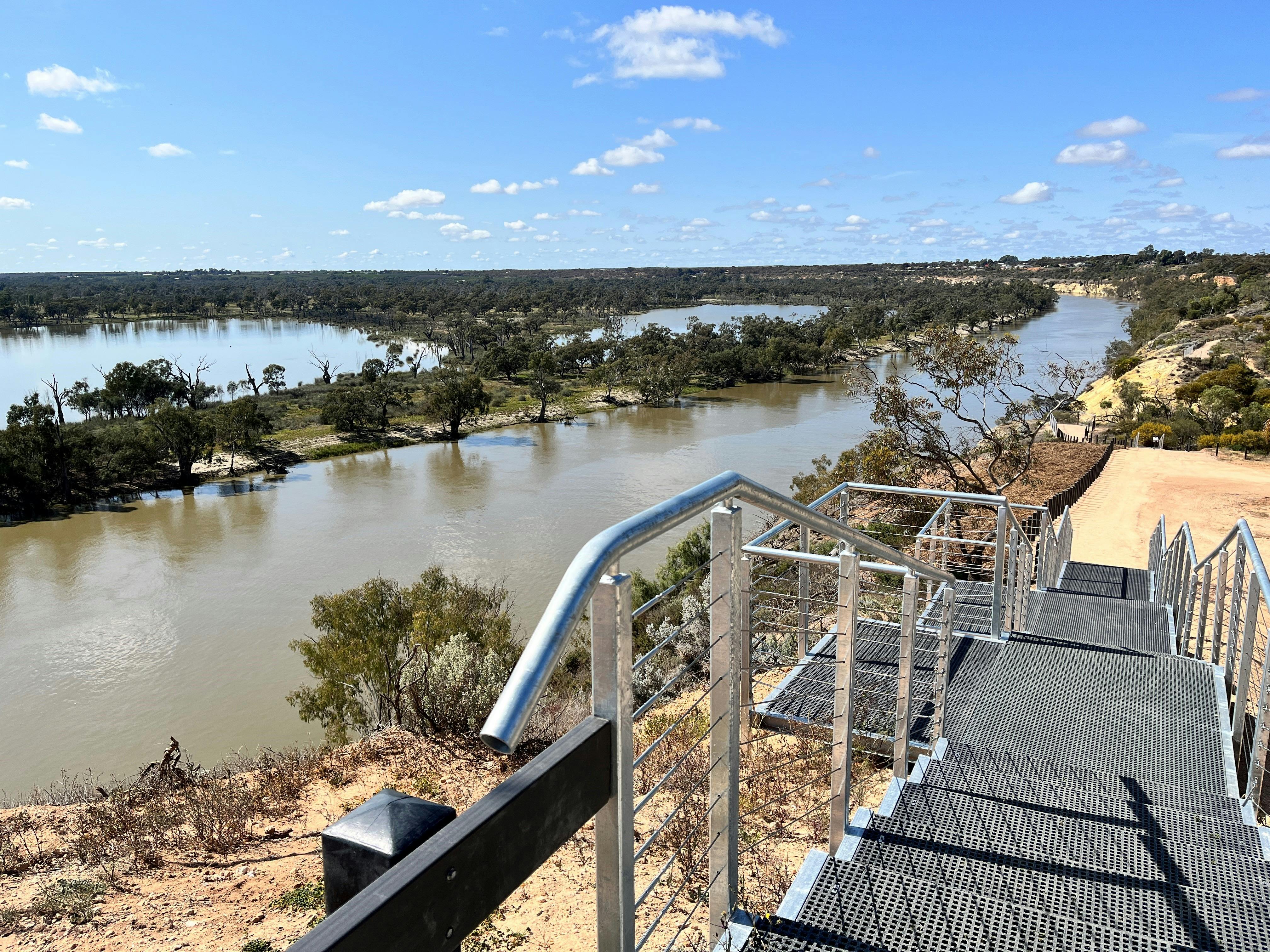 Stairs with lookouts on Clifftop Walk